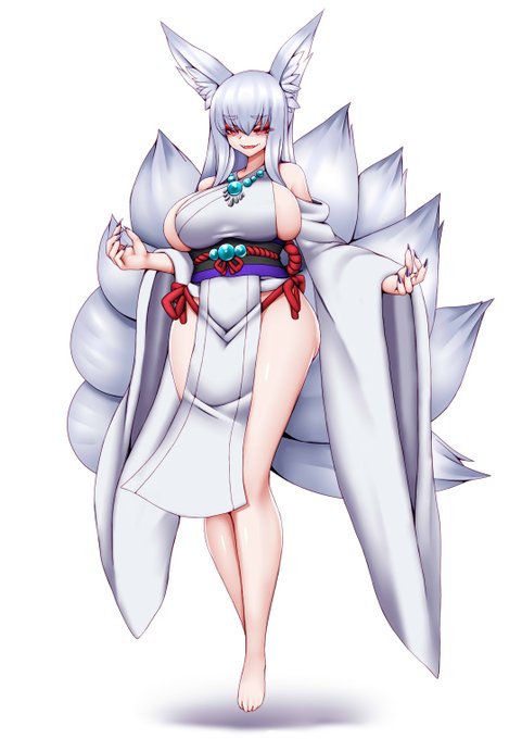 惨華
数千年前、ある農村で信仰されていた妖狐だったが
私利私欲のために悪逆の限りを尽くした大妖狐。
シショー率いる退魔師達によって。討伐されこの世から消滅したが、現代にて妖狐によって妖魔として復活を遂げ、神になるために地下洞窟にて知略を練っている。… https://t.co/XrDTPDwk3R 