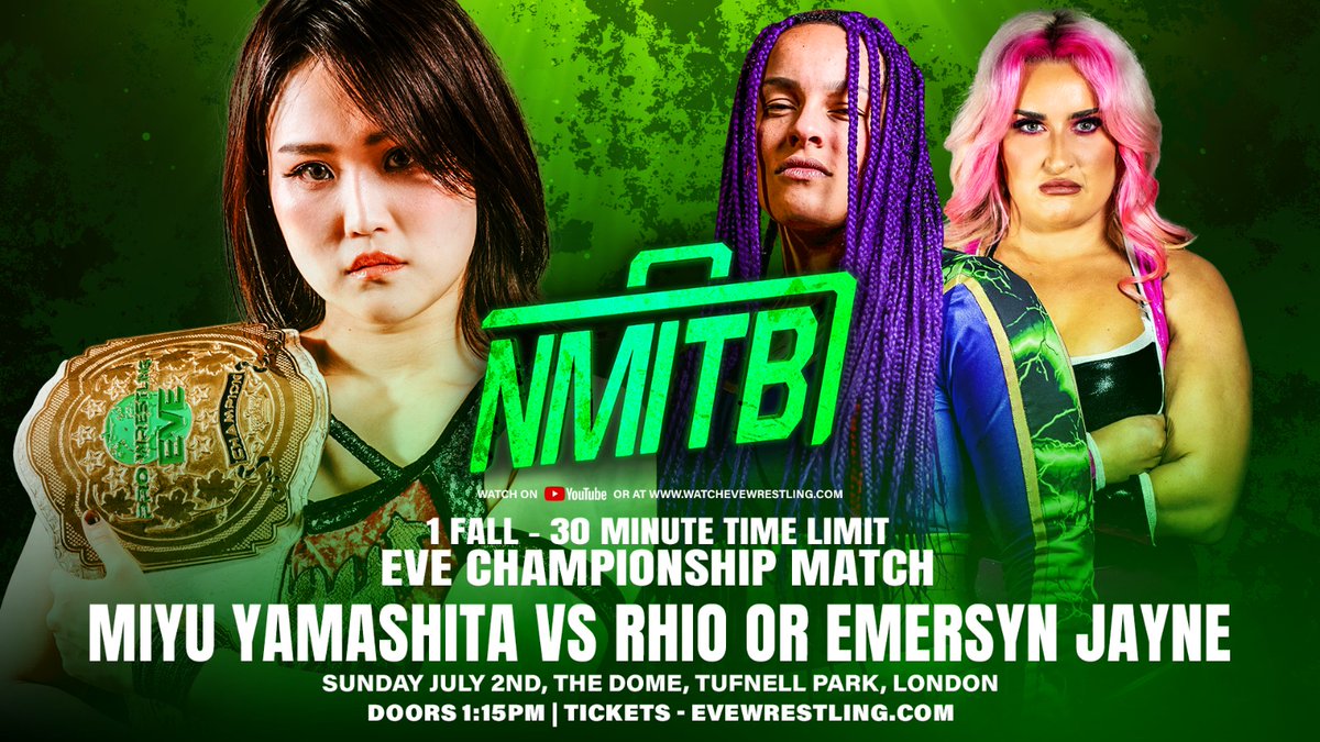 ProWrestlingEVE's tweet photo. Upcoming EVE events in London!

Sunday July 2nd (Day after #WWEMITB) @DomeTufnellPark
🔔2pm

Sunday July 16 @YardTheatre
🔔5pm

Saturday Aug 26 w/ @gatohmove @YardTheatre 🔔2pm
(SOLD OUT) &amp; @DomeTufnellPark 🔔9pm

Get your tickets NOW at:
https://t.co/XccXLyO9O1 https://t.co/TT8V42m6sv