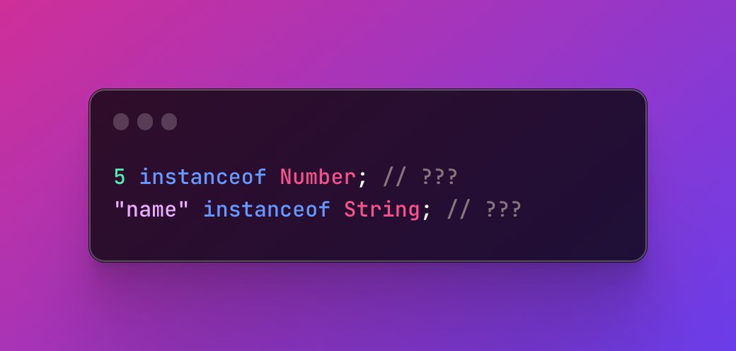 ilatif_bwp's tweet photo. In JavaScript, instanceof is used to determine whether an object is an instance of the class. What do you think the output of the following statements would be?

Check my article https://t.co/EbHmhCP06G to learn about the correct result.

#javascript #typescript #Twitter https://t.co/58AyOg3U7d