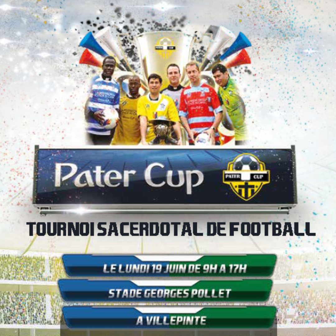 dioceseparis's tweet photo. 📅 À un an des JO de Paris 2024, l’Église à Paris, lance le 19 juin  prochain la Pater Cup, premier championnat de football des prêtres d’IDF⚽️🥅
Tous les fidèles des diocèses  sont invités à venir encourager leur « padre »  ! 🎉🏆  Plus d'infos 👉 https://t.co/0oBeM1xljh https://t.co/J3dIf263y5