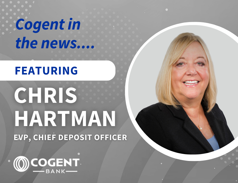 Cogent In The News: Bank failures have been making headlines recently, raising concerns about risk management in boardrooms. Read what our CDO Chris Hartman has to say about risk management in this article from TBBJ.

bit.ly/3MctzeT

Member FDIC
Equal Housing Lender