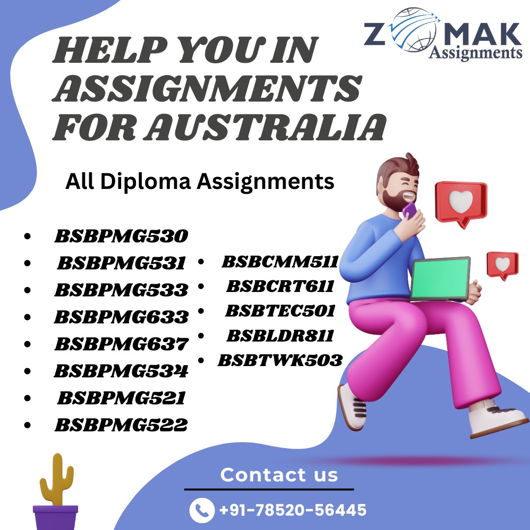 zomakassignment's tweet image. "Zomak Assignments: Empowering Success, One Task at a Time!"
#ZomakAssignments #AssignmentSuccess #TaskMastery #AcademicExcellence #HomeworkMadeEasy #UnlockYourPotential #StudySmart #AchieveWithZomak #WritingSolutions #aceyourassignments