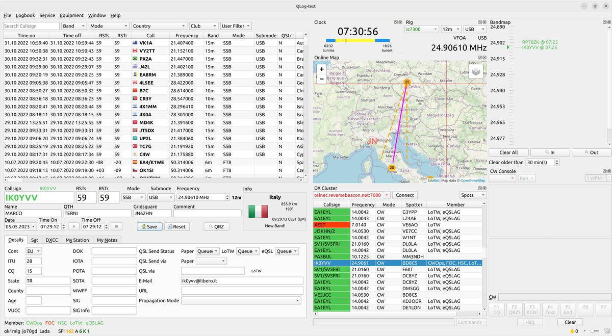 QLog v0.23:
- [NEW] - Added CWDaemon, FLDigi Keyer Support
- [NEW] - Online Map localization; only EN, FR, GE supported
- Bufgixes

Changelog: github.com/foldynl/QLog/r…
Wiki : github.com/foldynl/QLog/w…

#hamradio #hamr #amateurradio #amateurfunk #funkamateur