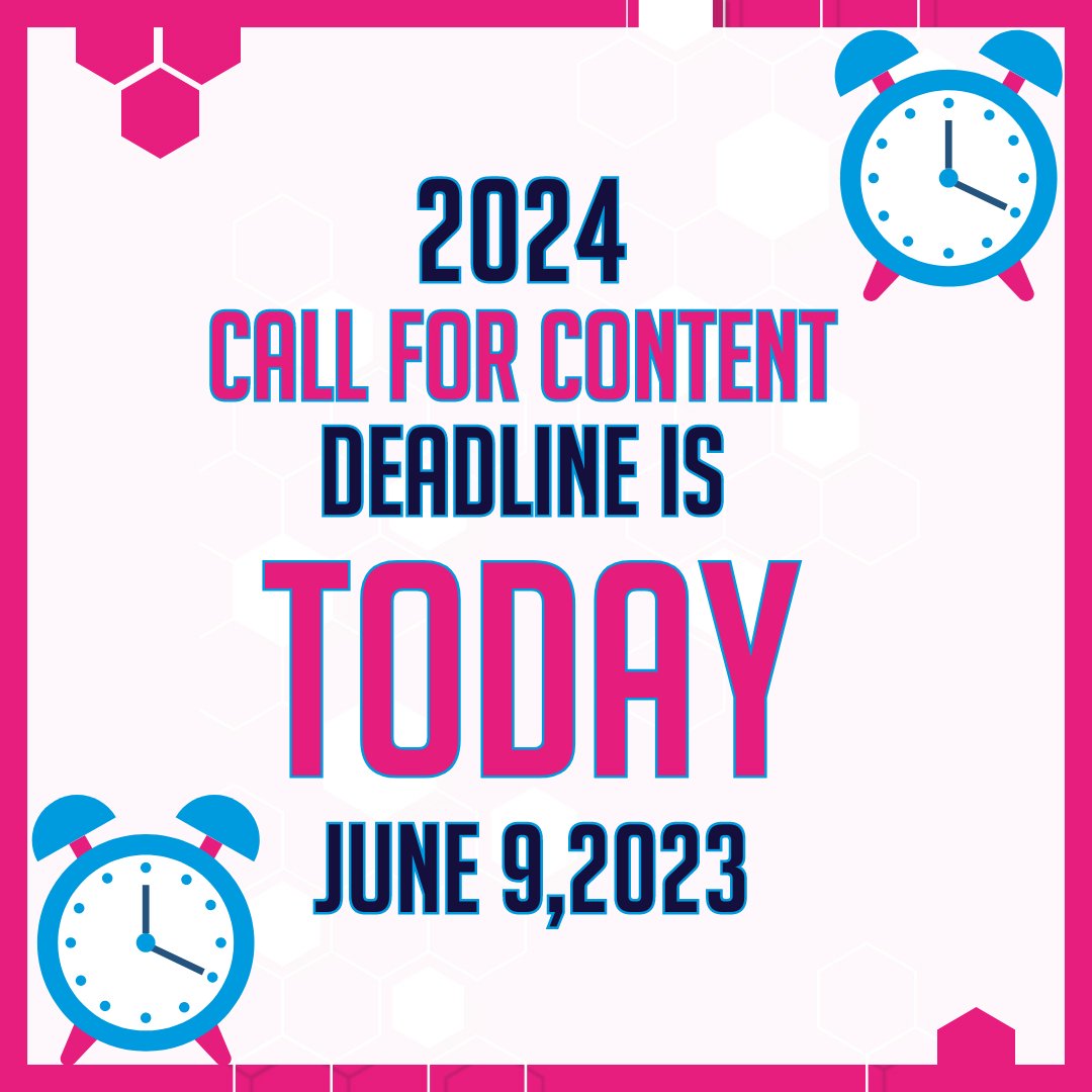 Today is the FINAL deadline for submitting your content ideas.

Head to our website for all the information you need!

ow.ly/c88N50OIn7l