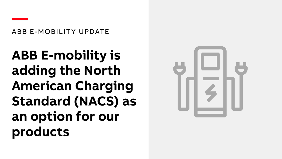 ABB E-mobility has been driving progress for over a decade as a world leader in the e-mobility industry. We will continue to lead by adding the North American Charging Standard (NACS) as an option for our products. Open standards and interoperability are foundational elements of…