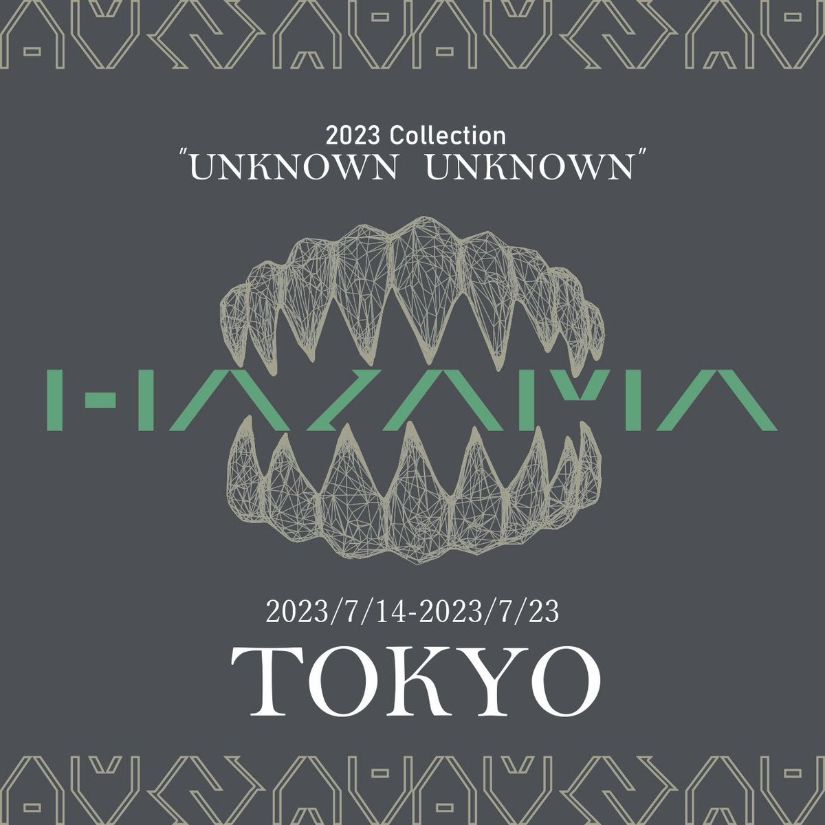 MatsuiRyosuke's tweet photo. ha | za | ma 2023 Collection 『UNKNOWN UNKNOWN』各都市展示会の電子チケット販売が今しがた開始いたしました〜!!!!!
https://t.co/mhOWV76tTr
圧巻のショー新作達の実物に触れ、試着ができる貴重な機会です。何卒軽率にご来場下さいませ😉 https://t.co/gWoEu9EBCV