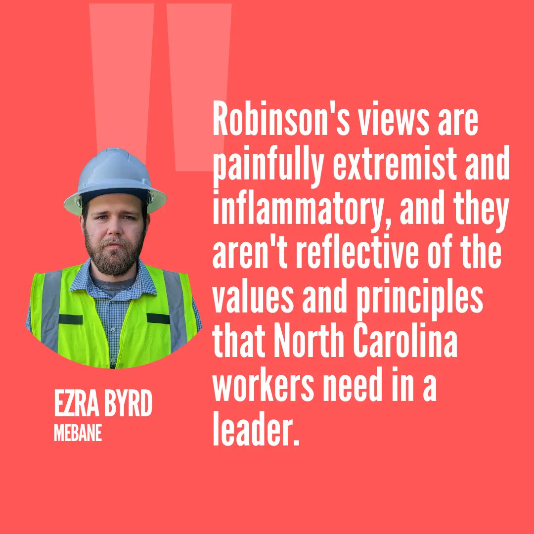 DownHome_NC's tweet photo. Mark Robinson's roots as working class don't matter if he's turning his back on us now. 

Culture war politics don't put bread on the table. 

#WrongRobinson
#ExtremeRobinson
#RobinsonWrong4NC
#BadMark
#SayNoToMark https://t.co/ZRolpzIHXk