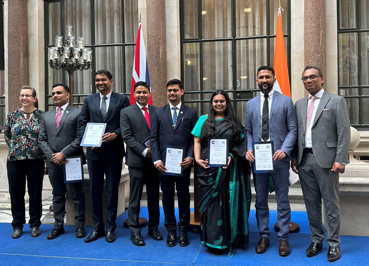 Chevening Awards🇬🇧 (@cheveningfcdo) on Twitter photo Congratulations to our Chevening India Cyber Security Fellows, who recently celebrated their official closing ceremony at <a href="/FCDOGovUK/">Foreign, Commonwealth & Development Office</a>!
We hope that your studies in the UK will prove valuable when you continue your successful careers in India 💪
<a href="/UKinIndia/">UK in India🇬🇧🇮🇳</a> #CheveningFellow Congratulations to our Chevening India Cyber Security Fellows, who recently celebrated their official closing ceremony at <a href="/FCDOGovUK/">Foreign, Commonwealth & Development Office</a>!
We hope that your studies in the UK will prove valuable when you continue your successful careers in India 💪
<a href="/UKinIndia/">UK in India🇬🇧🇮🇳</a> #CheveningFellow