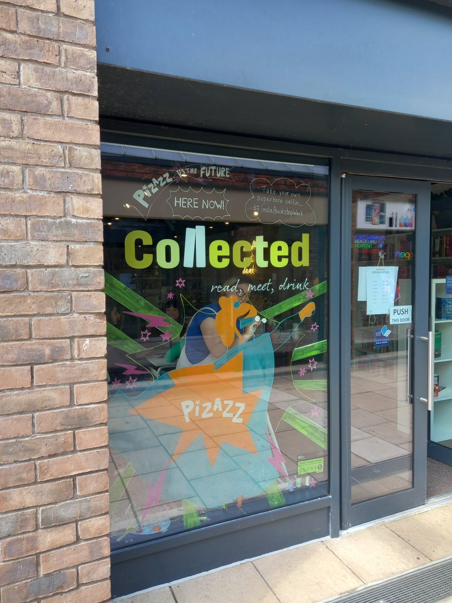 Collected Books Durham (@collecteddurham) on Twitter photo Just a progress update as we head into lunchtime. Pizazz vs The Future has arrived early in indy shops like ours for #indiebookshopweek thanks to <a href="/simonschusterUK/">Simon & Schuster UK</a> and <a href="/sophyhenn/">Sophy Henn</a>. Get yourself ready for a superhero selfie once our window is finished...! Just a progress update as we head into lunchtime. Pizazz vs The Future has arrived early in indy shops like ours for #indiebookshopweek thanks to <a href="/simonschusterUK/">Simon & Schuster UK</a> and <a href="/sophyhenn/">Sophy Henn</a>. Get yourself ready for a superhero selfie once our window is finished...!