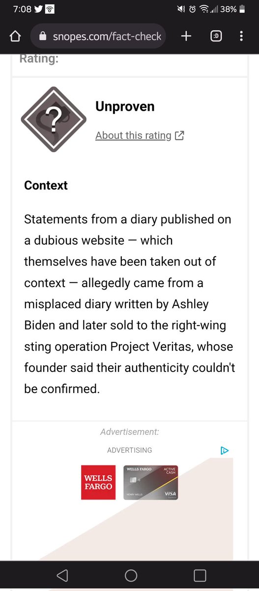 _breakingking's tweet photo. @argingerigorian @EndWokeness Look. They don't even correct or update their own articles...
https://t.co/CvAJwVAEXd

So in 2022 it's not true but in 2023 it's true but also not true, at the same time. 
Why would Biden send the FBI to get his daughter's 'fake diary's? https://t.co/UdgAn9Fzw8
