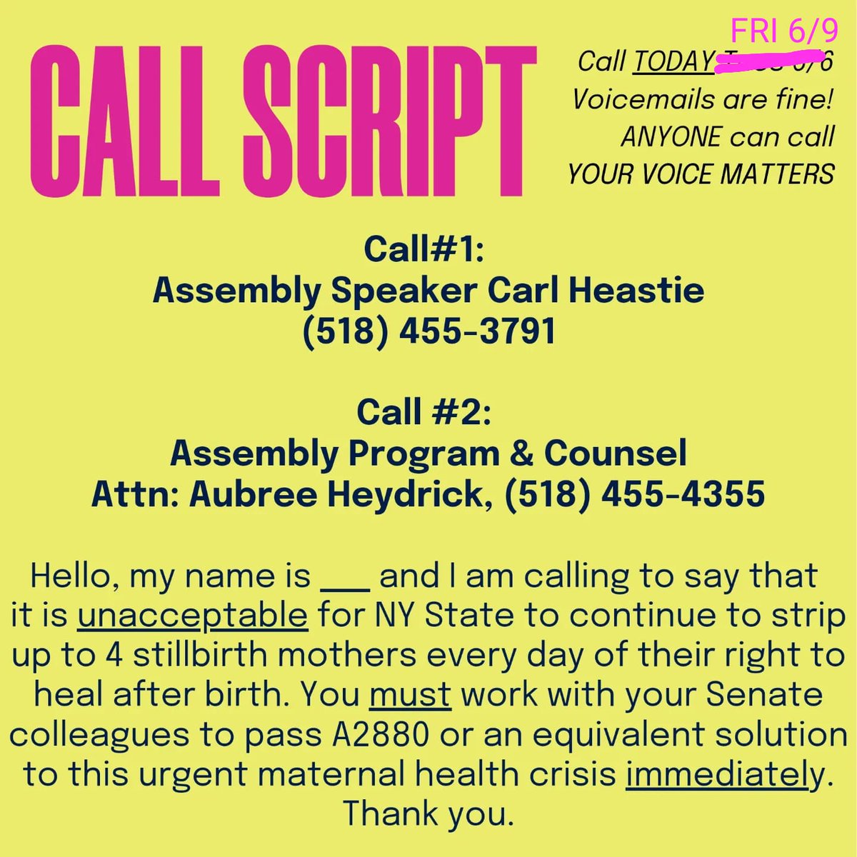 This isn't over til it's over. Speaker @CarlHeastie STILL has the power to secure justice for #stillbirth parents and bring A2880 to vote TODAY. He's CHOOSING not to do so, despite UNANIMOUS Senate approval and 2 of 3 Assemblymembers signed on as cosponsors! DO THE RIGHT THING.