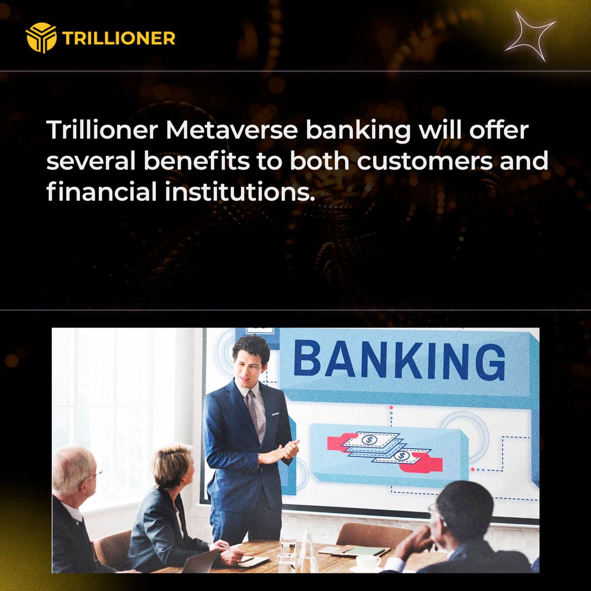 #Trillioner #Metaverse banking will offer several benefits to both customers and financial institutions.

#staking #TLC #cryptotrading #cryptocurrency