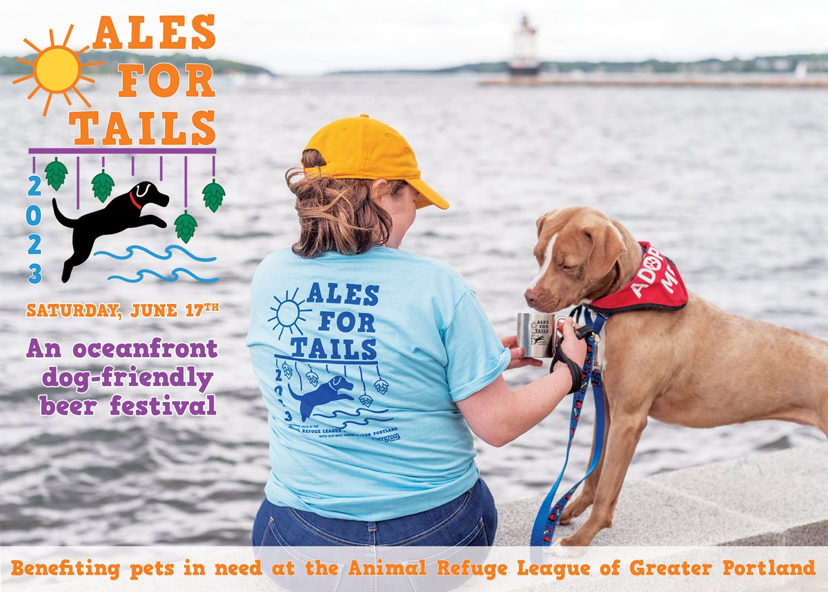 Join us for our annual dog-friendly beer festival to raise funds for pets in need at the ARLGP!

Enjoy Maine brews by the ocean with your favorite two and four-legged friends Saturday, June 17th from 1-4pm.

Learn more and buy your tickets here: arlgp.org/ales