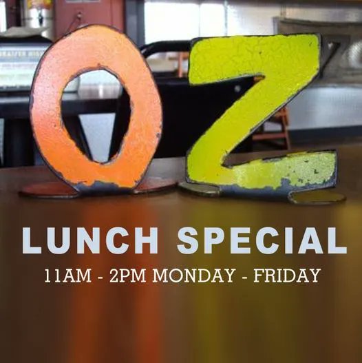 OzPizza's tweet photo. Take a break and grab a bite to eat. The lunch special is available from 11am to 2pm today, Monday through Friday. Come see what's cooking. #OzPizza #LunchSpecial https://t.co/EL4ewULdtg