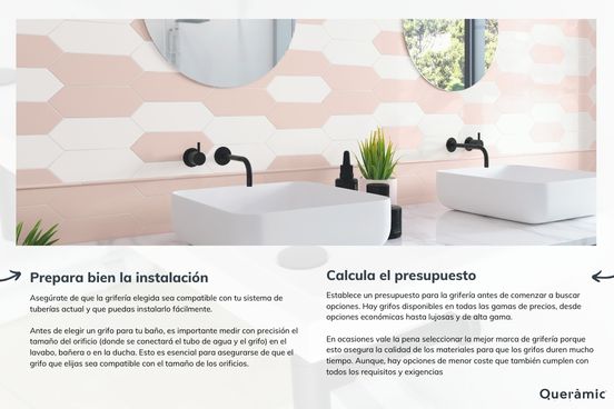 queramic's tweet image. ¡Encuentra el grifo perfecto para tu baño! 🛁

 Descubre diseños y funcionalidades infinitas. Cada uno tiene su encanto. 

💫✨ Sigue nuestra guía para elegir el grifo ideal que se adapte a tus necesidades.

 ¿Listo para darle un toque especial a tu baño?

#InspiraciónDeBaño