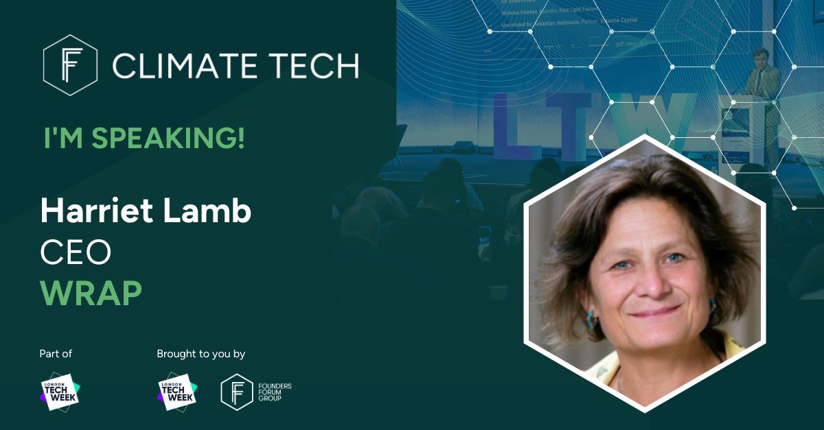 With less than a week to go to <a href="/LDNTechWeek/">London Tech Week</a>, we're excited that our CEO <a href="/HarrietLamb_/">Harriet Lamb</a> will be chairing a session on how we scale up the transition to a circular economy, with <a href="/TessaLFClarke/">Tessa Clarke</a> <a href="/rodrigo_notpla/">rodrigo garcía gonzález</a> <a href="/MikelaDruckman/">Mikela Druckman</a> &amp; <a href="/mathieuflamini/">Mathieu flamini</a>. More details👉londontechweek.com
