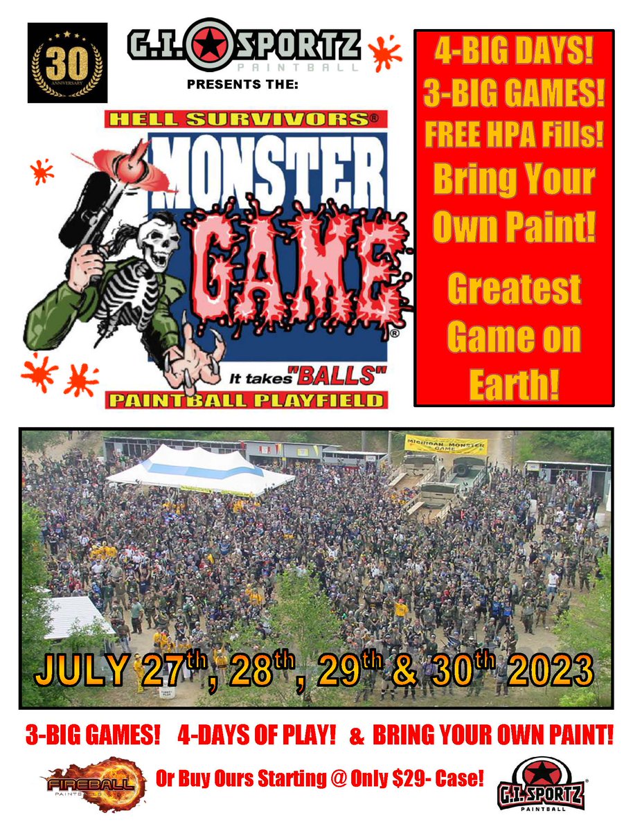 SAVE $20- OFF ENTRY &amp; PAINT for MONSTER GAME! - mailchi.mp/7ac096310a6c/s…