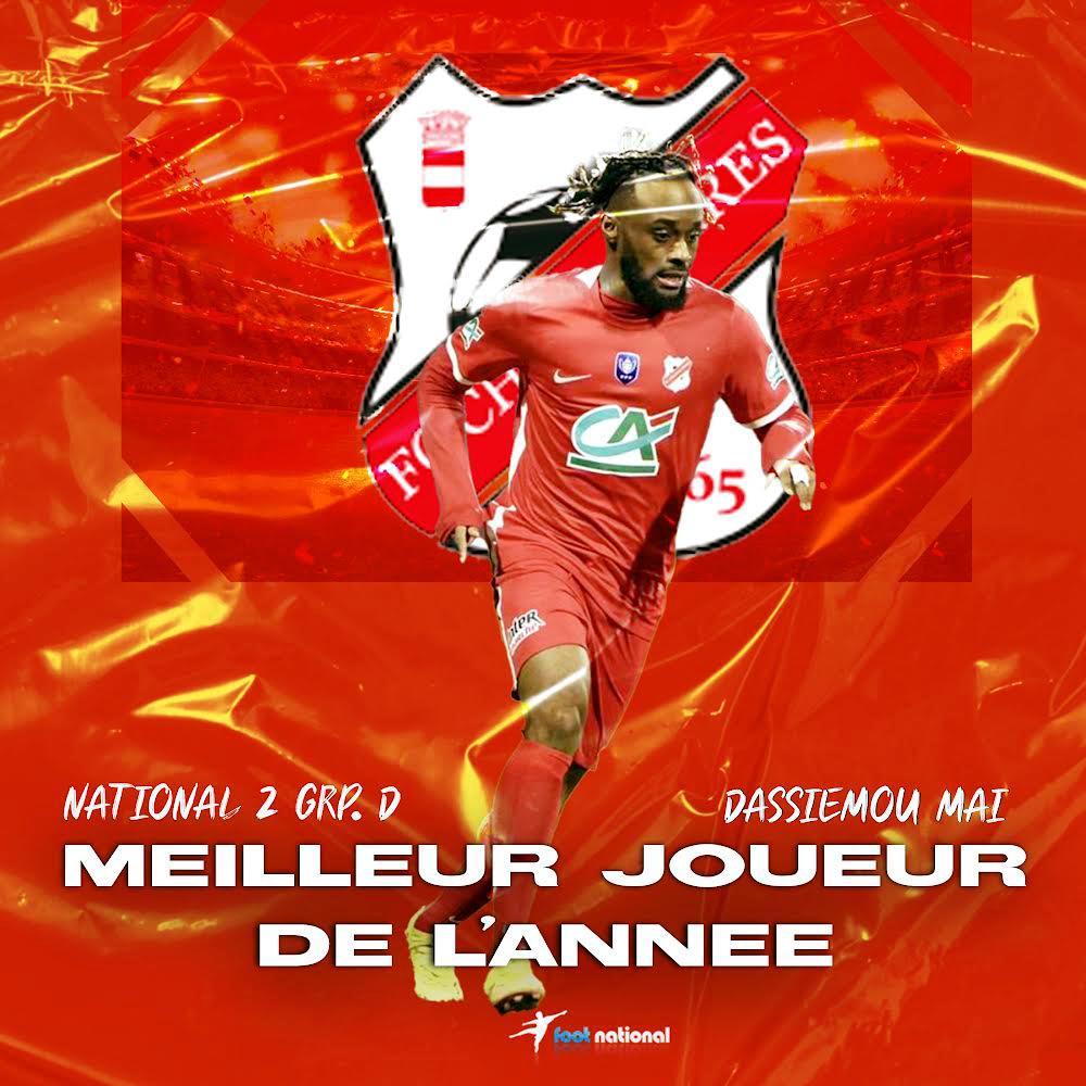 🥇Au terme d’une saison disputée, le Groupe D de N2 a élu le meilleur joueur de la saison ! Apparu à 30 reprises en 30 journées, Dassiemou Maï a fait les beaux jours du <a href="/FC_Chamalieres/">FC Chamalières</a> cette saison… et fait faire des cauchemars aux coachs adverses ! 🔥

🔗tinyurl.com/mvhyy7f6