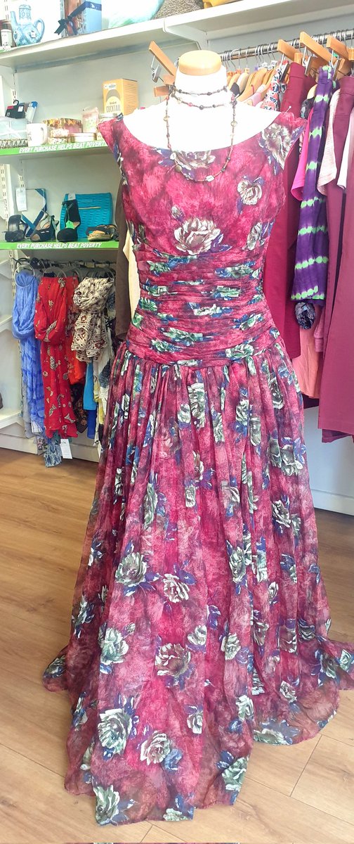 A stunning 1950s gown by Aquer - attracting a lot of attention in our shop window. 
#vintagestyle