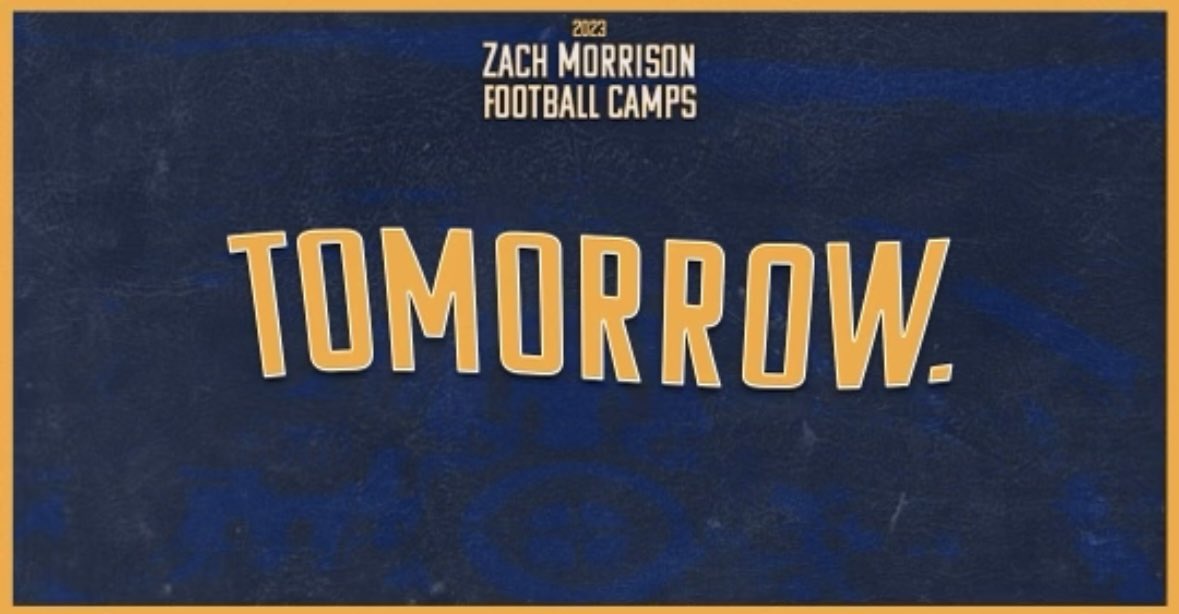 Zach Morrison (@coachmorrison58) on Twitter photo 24 hours away!
It’s going to be an amazing day! Excited to see the talent on campus
“Brick By Brick”
camps.jumpforward.com/ZachMorrisonFo… @SU_Coach_Robles <a href="/Coach_HJacobs/">CoachHarlen Jacobs</a> <a href="/CoachWilson41/">Azar Wilson</a> <a href="/coachcurd/">Scott Curd</a> <a href="/raydevezin/">Coach Tyray Devezin</a> @coach_Strickand 24 hours away!
It’s going to be an amazing day! Excited to see the talent on campus
“Brick By Brick”
camps.jumpforward.com/ZachMorrisonFo… @SU_Coach_Robles <a href="/Coach_HJacobs/">CoachHarlen Jacobs</a> <a href="/CoachWilson41/">Azar Wilson</a> <a href="/coachcurd/">Scott Curd</a> <a href="/raydevezin/">Coach Tyray Devezin</a> @coach_Strickand