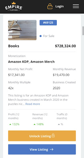 NickDiFabio1's tweet photo. Amazon KDP is the best business you can start in 2023.

People are selling their self-publishing businesses for multiple 6 figures every day.

Here are 8 that are for sale right now ($100k- $1M):

1. https://t.co/MPKs6MftZD