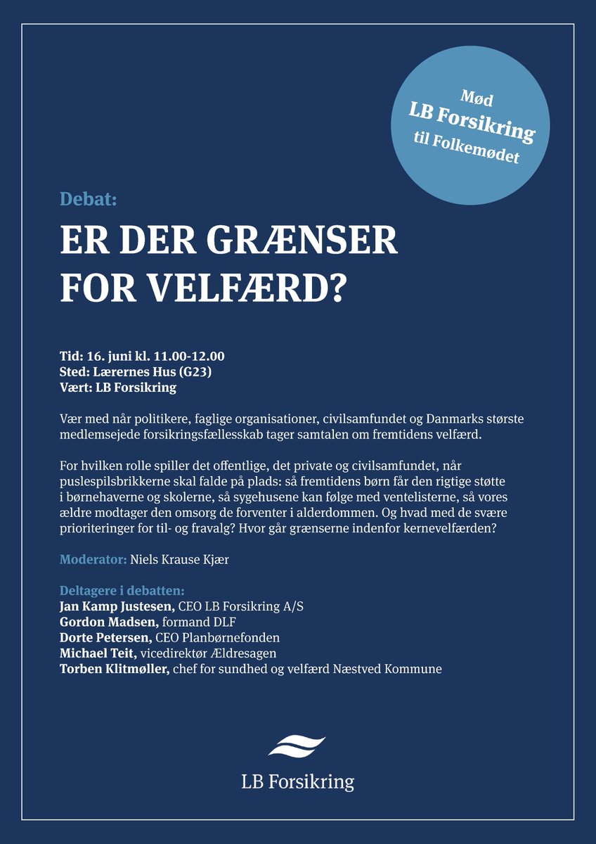 Om en uge er #fmdk i fuldgang og vi glæder os. Vores eget bidrag til demokratifesten er blandt andet en række debatter om blandt andet velfærd, arbejdsmarked og klima.

#dkpol #sundpol #dkgreen #velfærd #kompol #dktrp
