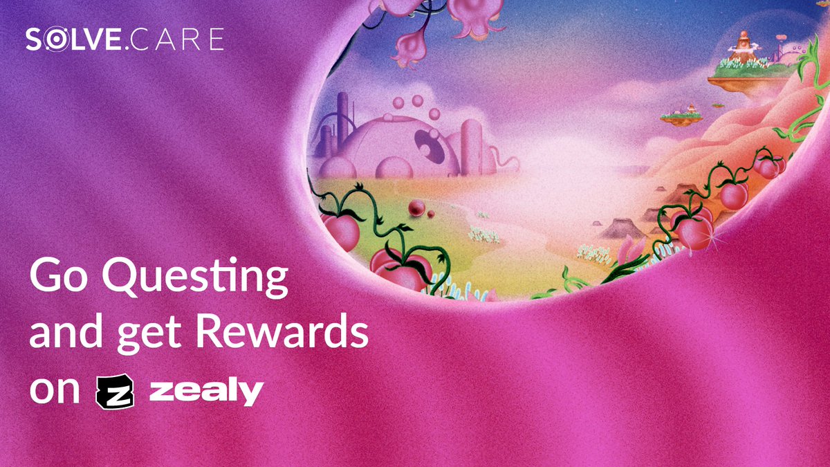 Brand new campaign now live on Zealy! 🥳

Join in the fun, start questing, and get rewarded in $MATIC tokens at: zealy.io/c/solvecare/

$SOLVE #Quest #Rewards