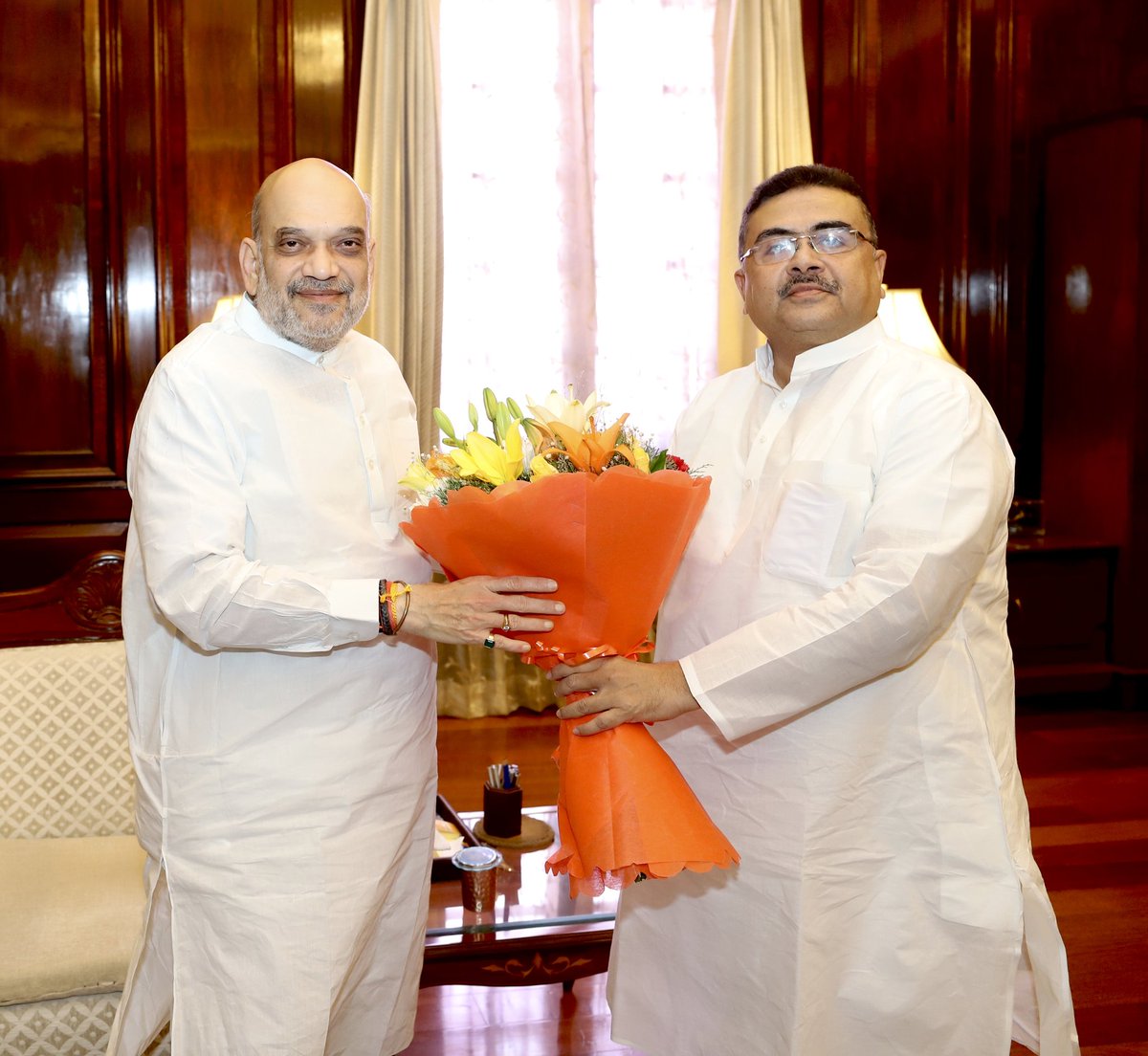 SuvenduWB's tweet photo. Today I met the Hon'ble Union Home Minister; Shri @AmitShah Ji at his Office in New Delhi.
I would like to thank him for meeting me amidst his busy schedule. https://t.co/MZftMYoEyJ