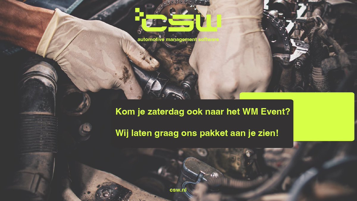 CSWSoftware's tweet image. Morgen is CSW Software aanwezig op het WM event in Utrecht. We laten daar graag onze software aan je zien. Daarnaast is er voor de bezoekers van het event meer dan genoeg activiteiten te vinden.

Zien we je daar?