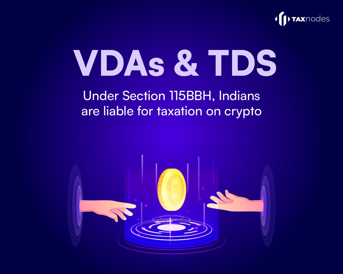 TaxNodes_'s tweet image. 📢 Are you aware of the taxation and TDS implications on VDAs?

Let&apos;s explore the key aspects you need to know to stay compliant, have peace of mind and avoid interest &amp;amp; penalties.💰📝

A Thread 🧵

#CryptoTaxGuide #VDAs #TDS #TaxNodes