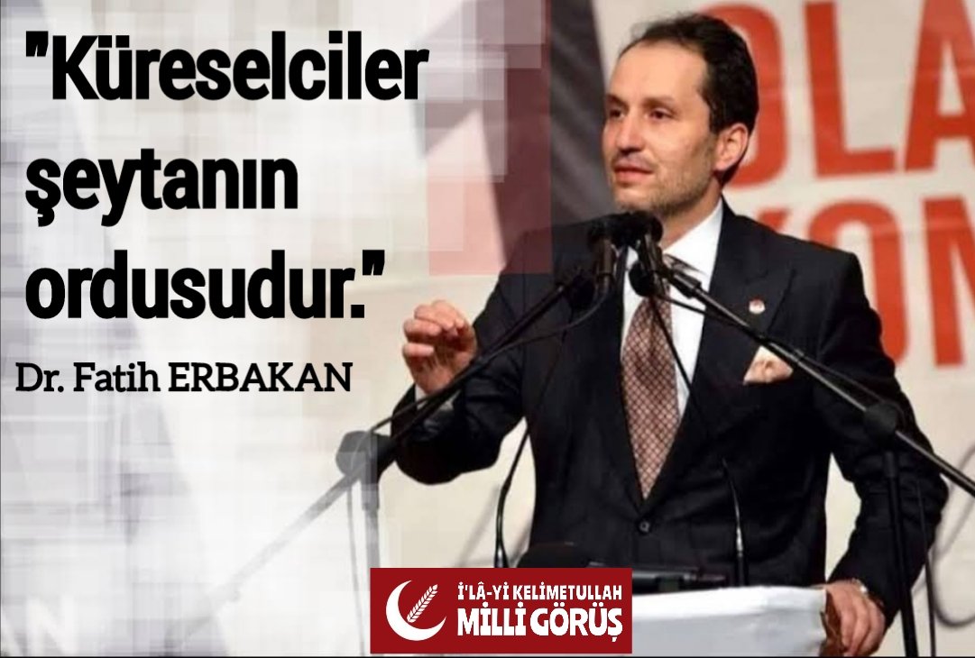 @islamistagenda ' Siyonizm şeytanın askerleri, şeytanın ordusu dünya nüfusunu planlı bir şekilde azaltmak için sinsi planlar yapıyor. Bizler de buna karşı uyanık olmak, mücadele etmek, oyunu bozmak zorundayız. '

Dr. Fatih Erbakan 🇹🇷👍🏻