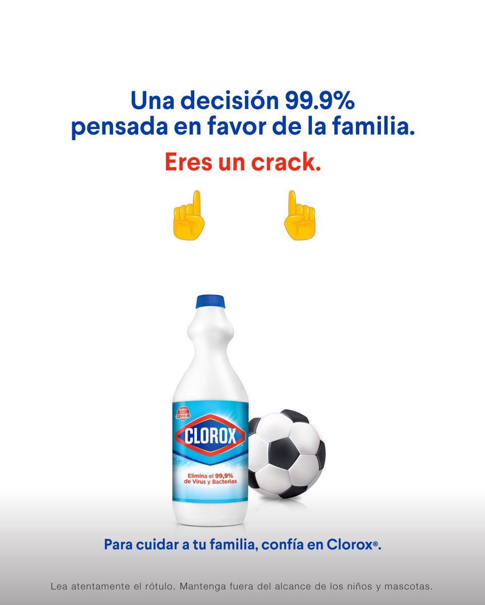 Clorox_Chile's tweet photo. Y la mejor decisión para cuidar a los que más quieres, es elegir Clorox®. #Clorox #Messi #Goat #InterMiamiCF https://t.co/eo54boqyMs