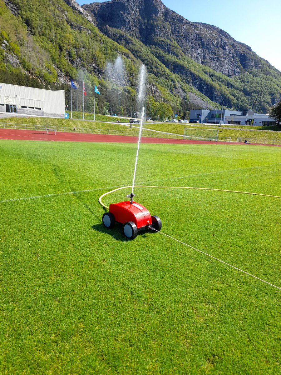 Siste finish på banen før kveldens kamp mot Eide/Omegn.