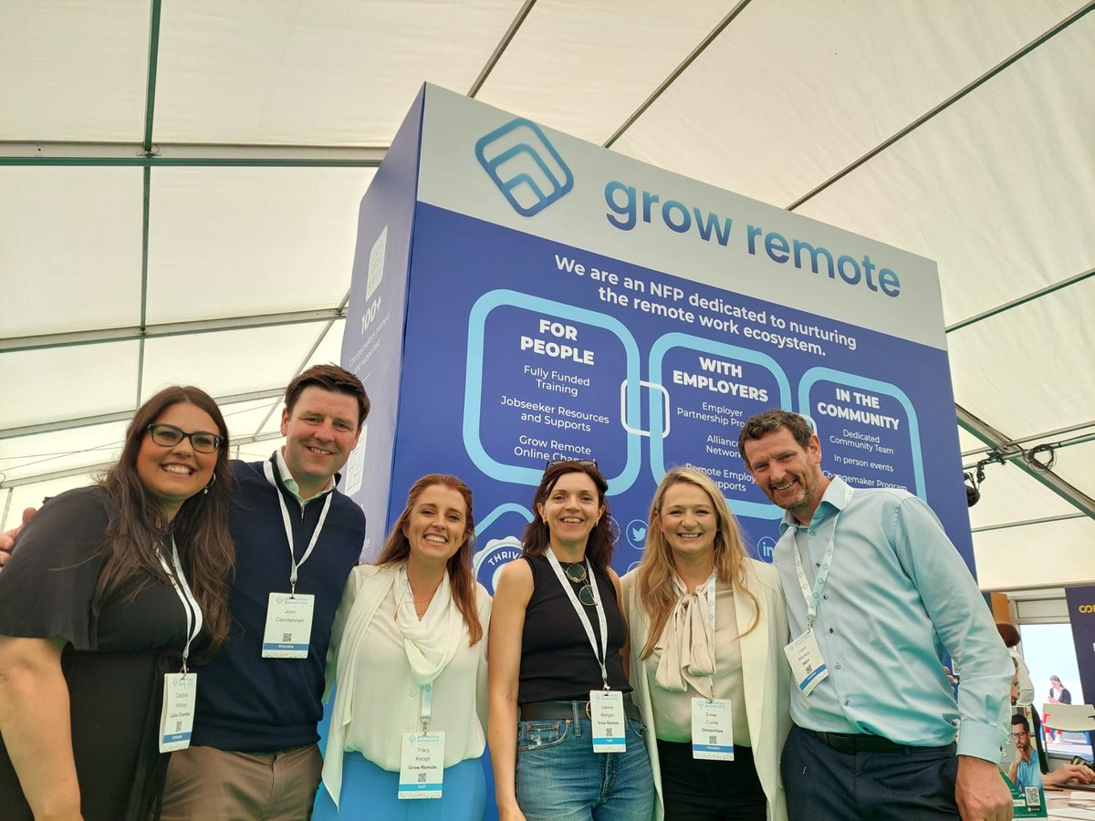 The @GrowRemoteIrl Summit continues today, in the historic Old Fort Quarter of #Portlaoise.  

We were delighted to have the opportunity to meet with the Grow Remote team, MEP @ColmMarkey & Senator @emer_currie1 who joined a panel discussion, and Cllr @johnclendennen

#LoveLaois