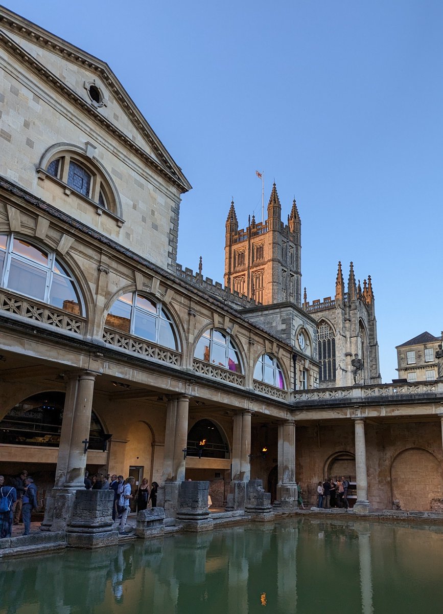 There can't be many better places for pre-conference drinks anywhere in the world. The Roman baths 😍 #IABS2023