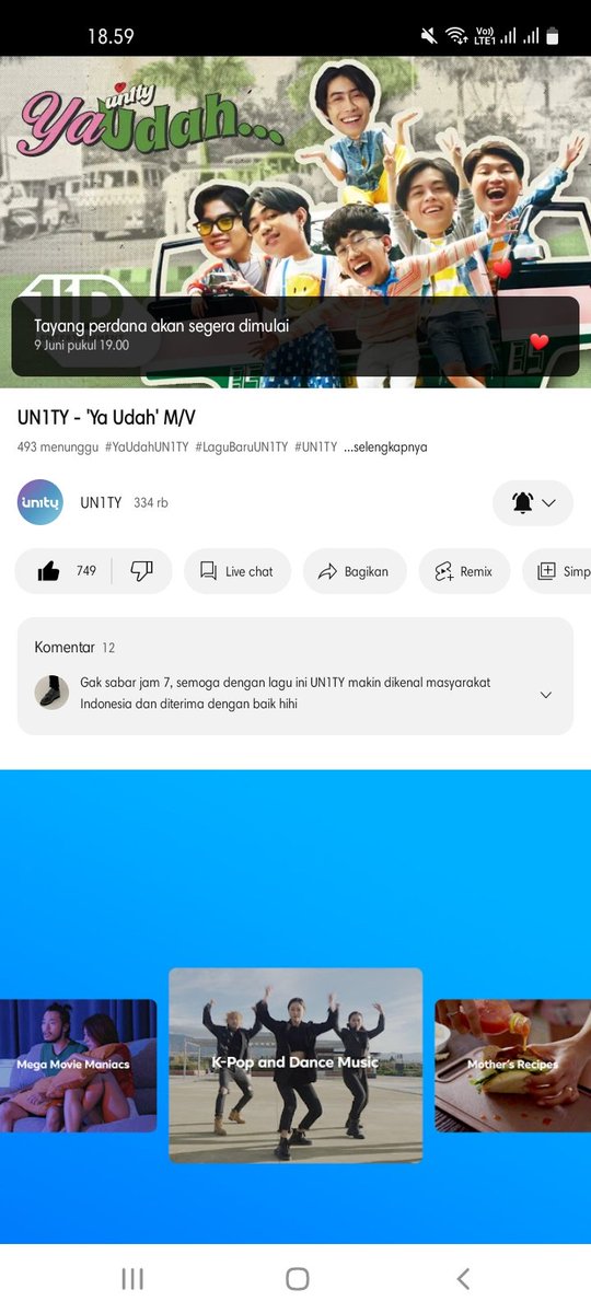 Ichaanii's tweet photo. YOK STREAMING YOK

#LaguBaruUN1TY #YaUdahUN1TY https://t.co/WBj1TWPcjR