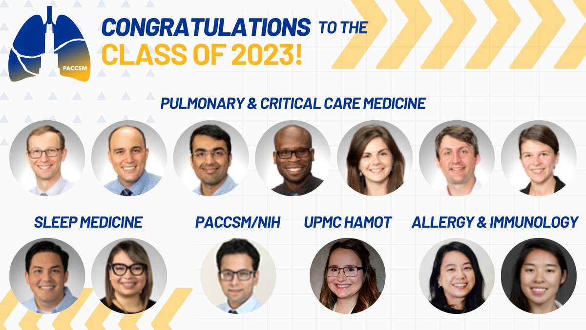 We are so proud of our 2023 @PACCSM Graduating Fellows! 👏👏👏Stay tuned for exciting updates from the celebration today! #ThisIsPACCSM #MedTwitter #PULMTwitter #Graduation #Fellowship #SleepMedicine #Allergy #PCCM @PittDeptofMed @UPMCPhysicianEd @PittSleep @PittAlumni