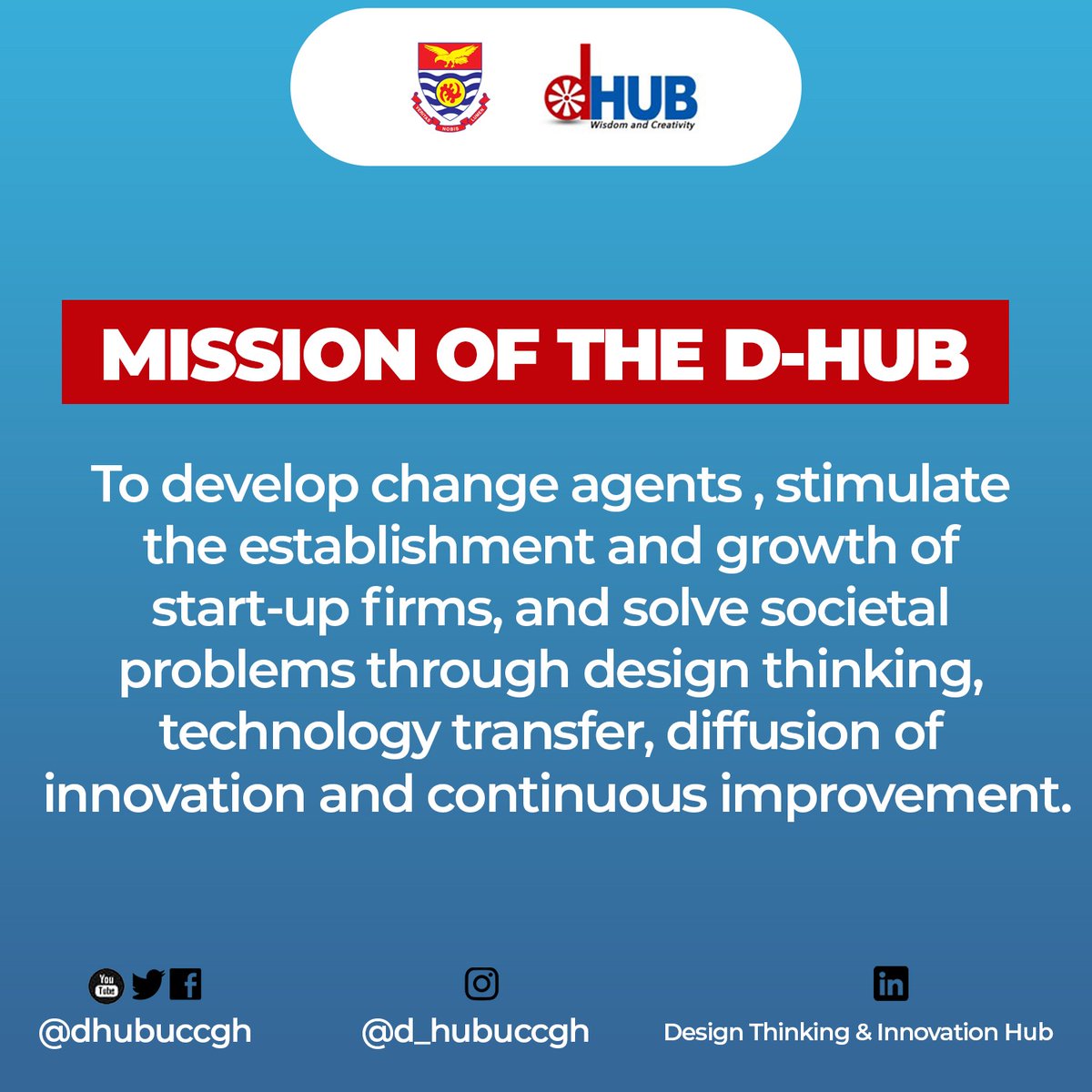 To make a  Change in society, you must have a mission. #dhubucc #dhub #businessdevelopment