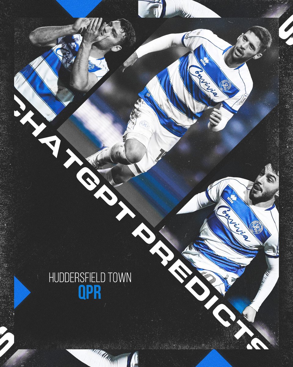 𝐂𝐡𝐚𝐭𝐆𝐏𝐓 𝐏𝐫𝐞𝐝𝐢𝐜𝐭𝐬..💭
The fixtures for the 23/24 season will be released on the 22nd June.

Before the R's learn who they will face, we asked ChatGPT to predict who #QPR will take on in August.

ChatGPT thinks the opening day fixture will be... Huddersfield Town (A)