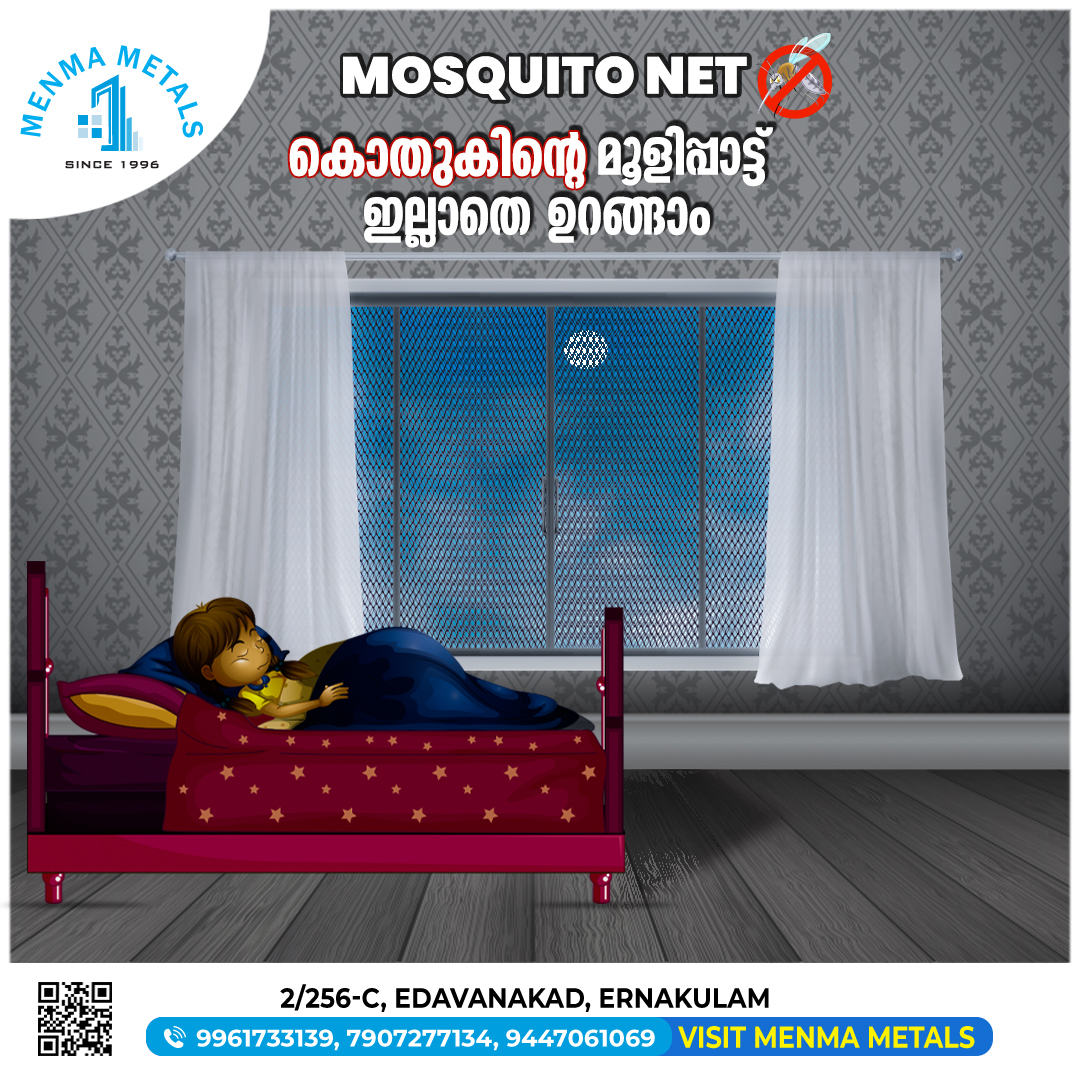 MenmaMetal's tweet image. Get prepared for the rainy season with our top-quality mosquito nets. Visit Menma Metals today and explore our extensive collection of mosquito nets.

#menmametals #Home #mosquitonet #aluminium #mosquitocontrol #nets #mosquitonetwindow #mosquitonets #edavanakad #ernakulam
