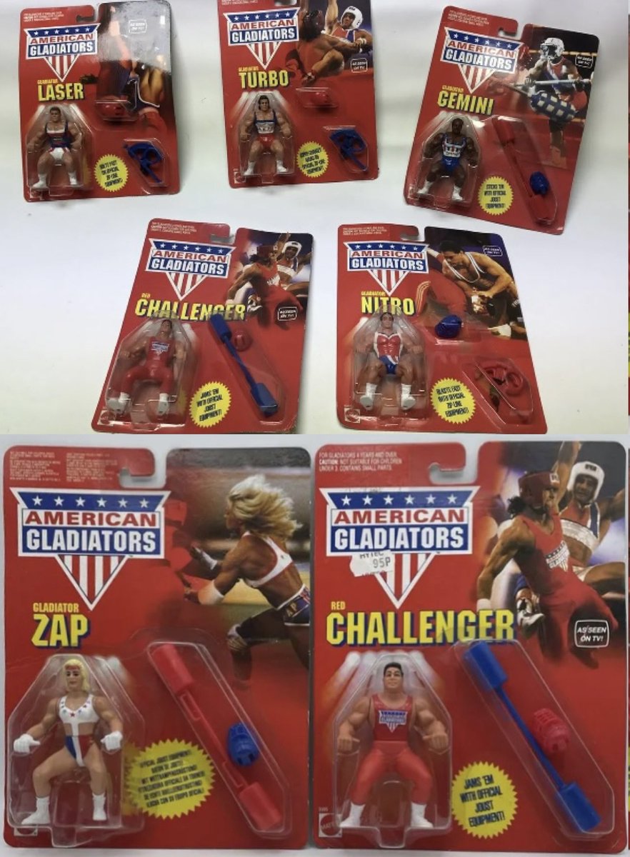 MusicCityToys's tweet photo. Just arrived!

1991 #Mattel #AmericanGladiators!

Fresh off the recent #ESPN documentary, these warriors are ready to do battle in your collection! 

Music City Toys &amp; Collectibles
101 W. Main Street
Watertown, TN 37184

Friday 2pm - 6pm
Saturday Noon-6pm
Sunday Noon - 6pm https://t.co/Pbr1IzE571