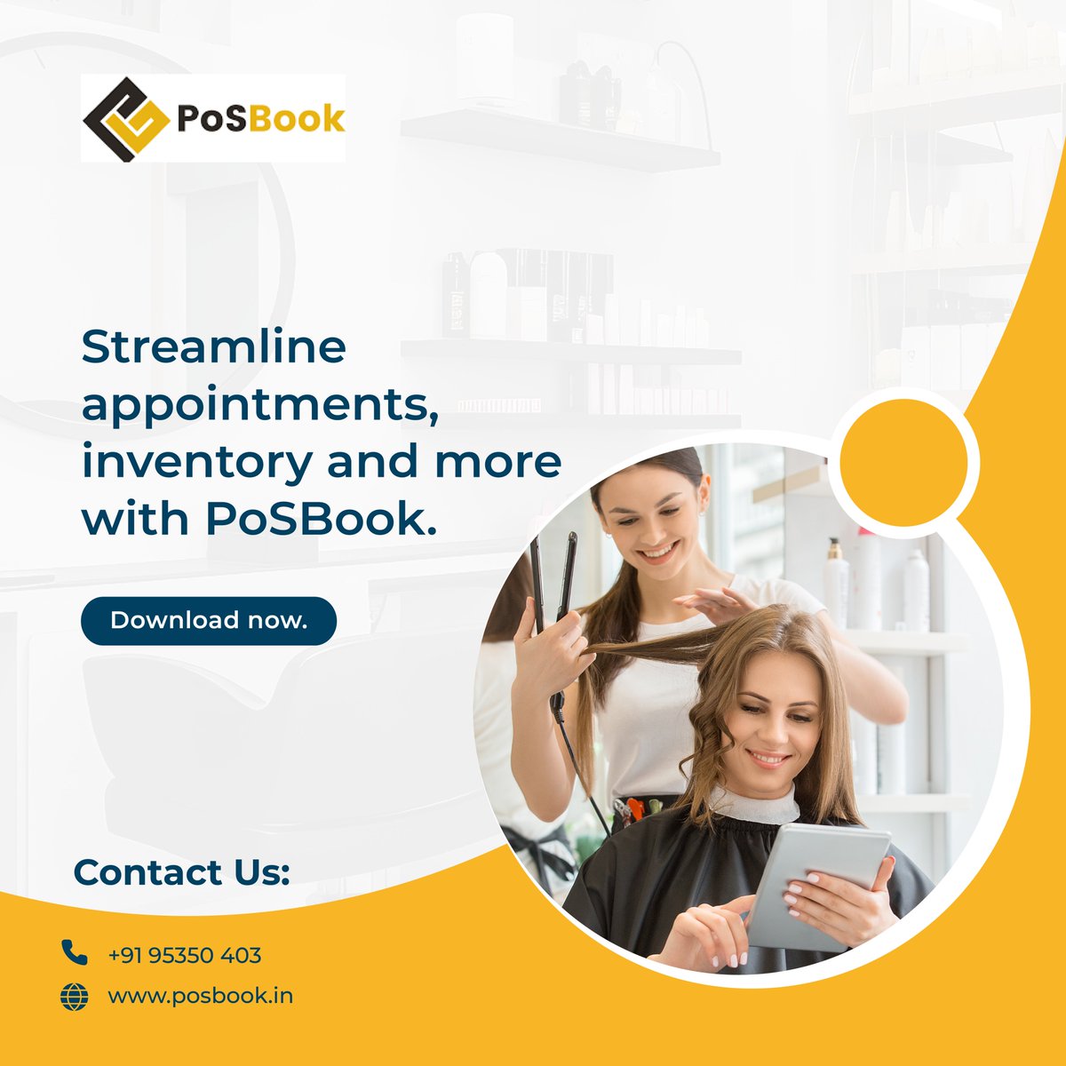 Posbook365's tweet photo. Ready to take your salon to the next level? 💇♀💅 Introducing Posbook salon management software!
#salonsoftware #salonowner #salonservices #salonmanagement #BusinessProductivity #beautyindustryprofessionals #beautyindustry #bookkeeping #accountingsoftware #SalonAndSpaSoftware https://t.co/Zy6mUkfIeZ