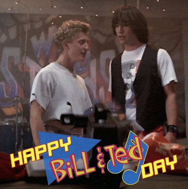 Happy Bill & Ted Day! #80s #80smovie #BillandTedDay #69dudes!