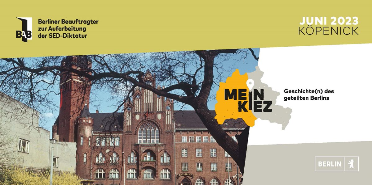 #MeinKiez #Köpenick - ein Zentrum des Volksaufstands vom #17Juni1953? Am 15.6.23, 18 Uhr, klären wir mit den Historikern <a href="/LorenzLuthi/">LorenzLuthi</a> und Henning Holsten, was dran ist an der Behauptung - beim #BAB-Kiezgespräch in der Mittelpunktbibliothek Köpenick.👉bit.ly/3qwIKsa