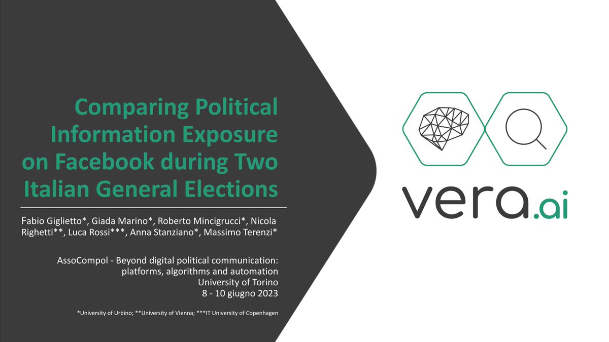 <a href="/Gi_hades/">Giada Marino</a> is set to unveil our latest research, employing a novel #AI powered workflow designed to detect, classify, and label corresponding political narratives, thereby quantifying their reach on social media. Explore our data at github.com/lrossi79/Altai… #ComPol23 #OpenAI