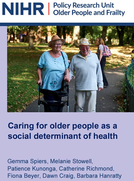 This #carersweek, we throw a spotlight on some of our #policyresearch. Is caring for older people a social determinant of health? 
Find out more about this project at opfpru.nihr.ac.uk/our-research/p…
Executive Summary: tinyurl.com/4zzz7wn7
Full Report: tinyurl.com/53ymxze3