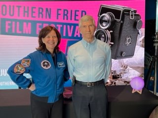 Great time last night at <a href="/SFFFest/">Southern Fried Film Festival</a> screening of <a href="/longest_goodbye/">The Longest Goodbye</a> under the dome in <a href="/RocketCenterUSA/">U.S. Space & Rocket Center</a>'s INTUITIVE Planetarium. My friends Fred Leslie and <a href="/Astro_Jan/">Jan Davis</a> attended, and I enjoyed our panel discussion w/@shotsbyjamey,Ido Mizrahy &amp; Valda Witt moderated by <a href="/trevitewillis/">Trevite Willis</a>!