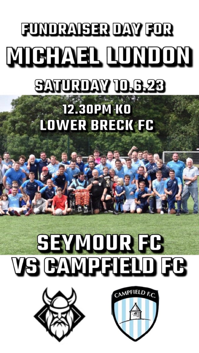 CHARITY GAME TOMORROW IN AID OF A GREAT CAUSE

IT’S A 12:30 KO <a href="/anfield_sports/">Anfield Sports</a> <a href="/lowerbreck/">LOWER BRECK FC</a>

ALL SUPPORT WELCOME AND ANY DONATIONS MUCH APPRECIATED

MATCH SPONSORED BY <a href="/SFTO_pod/">⚽️🎙Straight From The Off🎙 ⚽️</a>

⚽️👍🏻