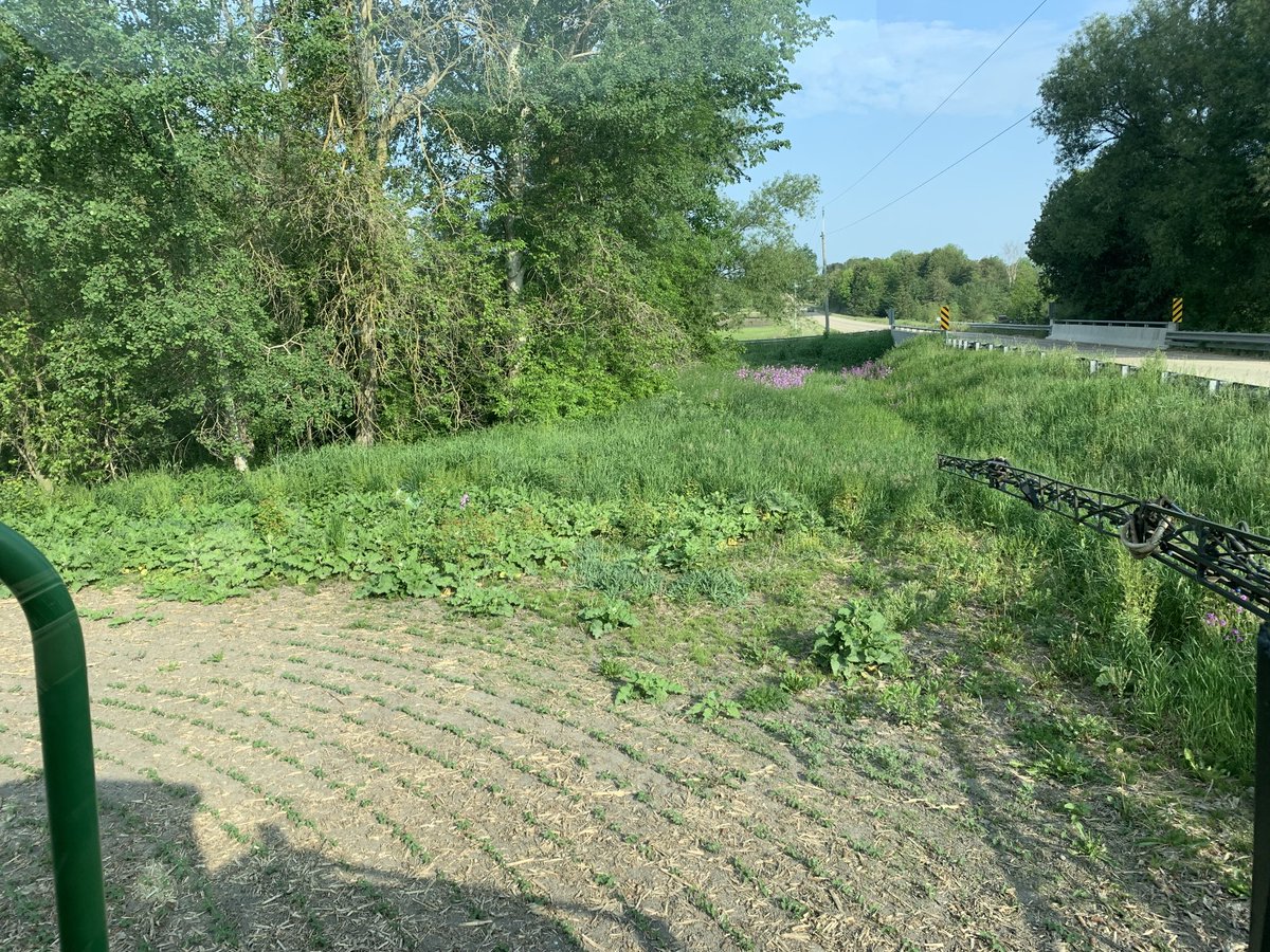 Back your seeding equipment into field corners. Sprayers need/make square corners. From mid/late June to harvest crop competition is your weed control. If you don’t plant the corner the weeds take over.