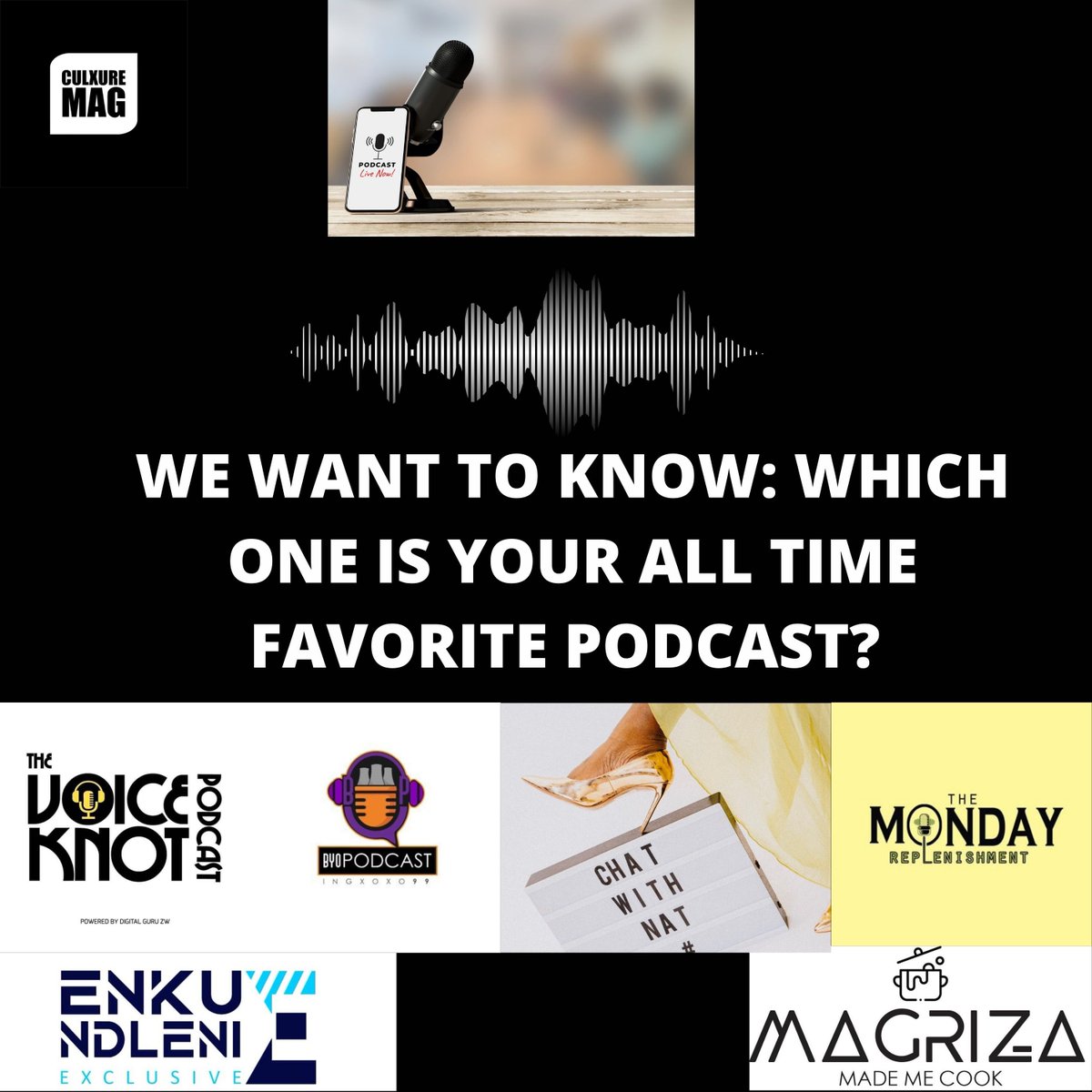 🎧🤩 We want to hear all about your all-time favorite podcast &amp; what makes it so special.

Is it the suspenseful storytelling, the intellectually stimulating interviews, or the hilarious banter. 

Share your top picks with us in the comments section 👇🏿

🎙️🎧 #CulxureConversations
